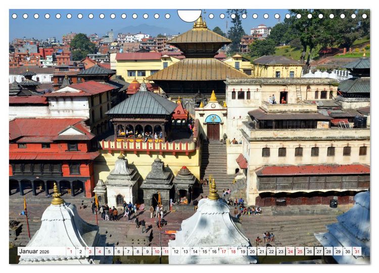 Produktbild: KATHMANDU, Nepals Hauptstadt (Wandkalender 2026 DIN A4 quer), CALVENDO Monatskalender