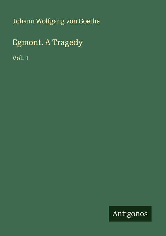 Produktbild: Egmont. A Tragedy