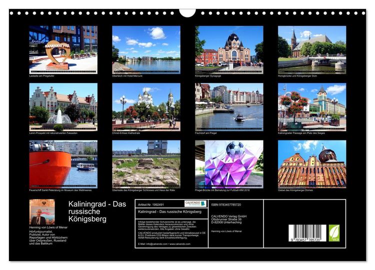 Produktbild: Kaliningrad - Das russische K&ouml;nigsberg (Wandkalender 2026 DIN A3 quer), CALVENDO Monatskalender