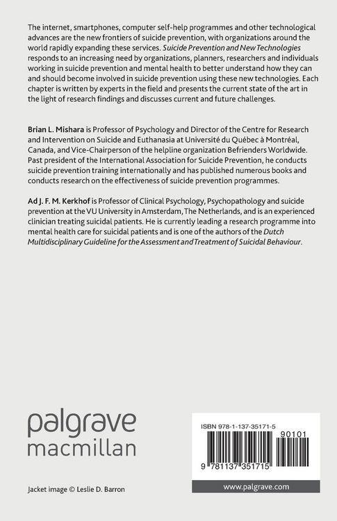 Produktbild: Suicide Prevention and New Technologies