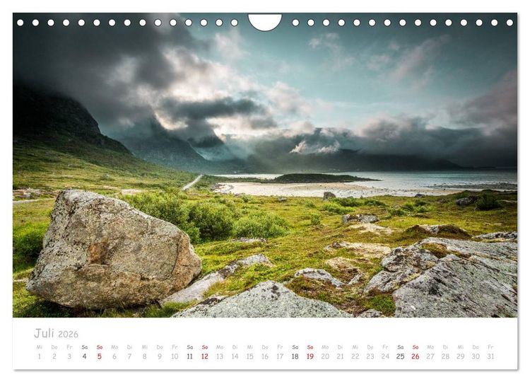 Produktbild: Norwegische Berg- und Fjordlandschaften (Wandkalender 2026 DIN A4 quer), CALVENDO Monatskalender