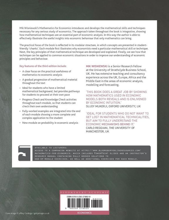 Produktbild: Mathematics for Economics