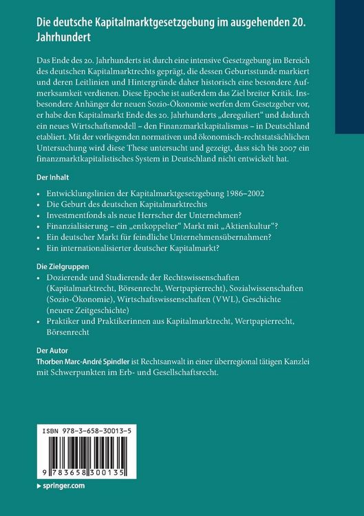 Produktbild: Die deutsche Kapitalmarktgesetzgebung im ausgehenden 20. Jahrhundert