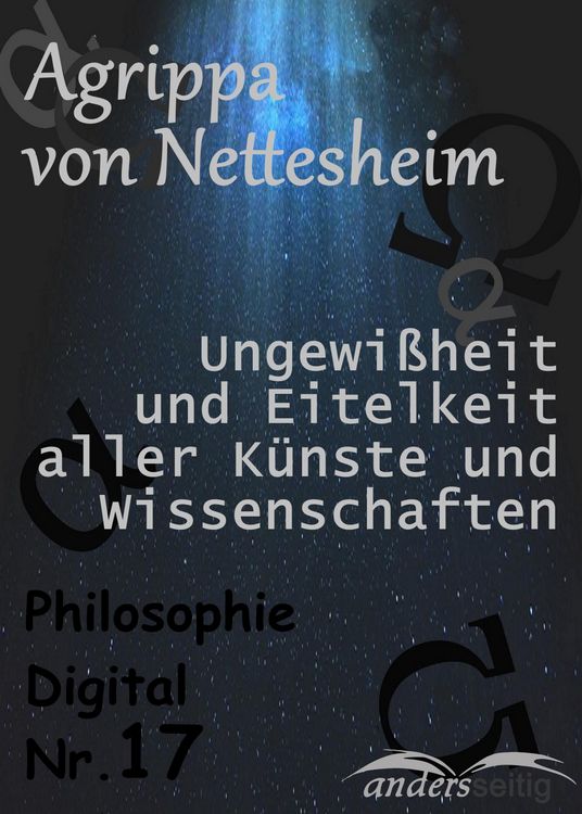 Produktbild: Ungewi&szlig;heit und Eitelkeit aller K&uuml;nste und Wissenschaften