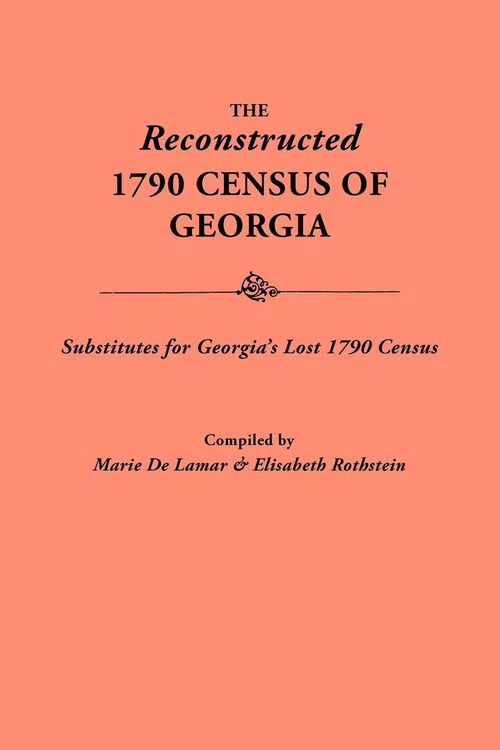 Produktbild: Reconstructed 1790 Census of Georgia