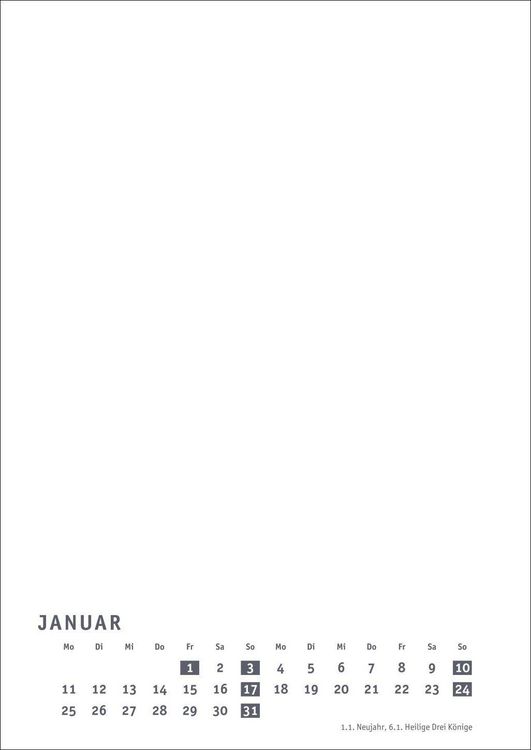 Produktbild: Premium-Bastelkalender wei&szlig; A4 2027