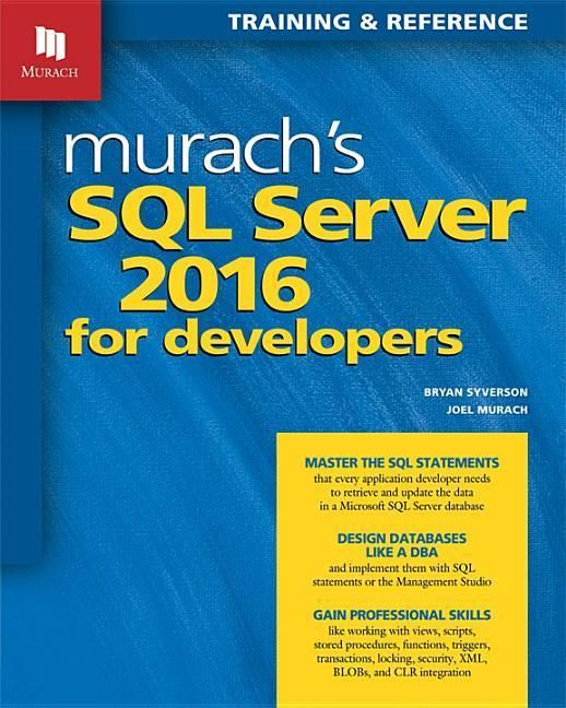 Produktbild: Murach's SQL Server 2016 for Developers