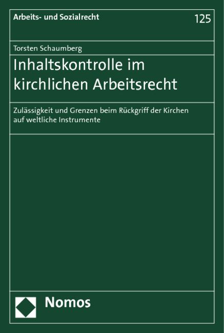 Produktbild: Inhaltskontrolle im kirchlichen Arbeitsrecht