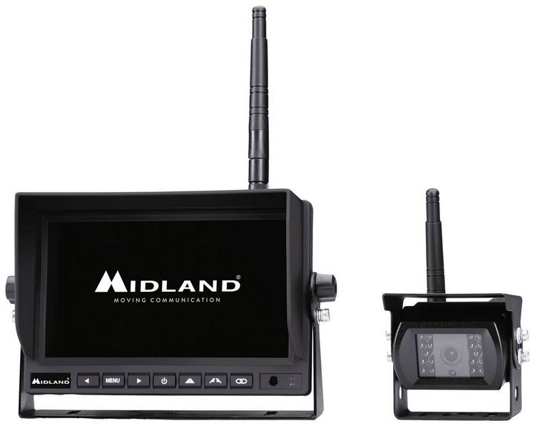 Produktbild: Midland Truck Guardian PRO Funk-R&uuml;ckfahrvideosystem 4 Kamera-Eing&auml;nge, Abstandshilfslinien, IR-Zusatzlicht, integriertes Mikrofon
