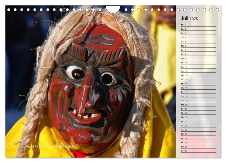 Produktbild: Schw&auml;bisch alemannische Fasnet (Wandkalender 2026 DIN A4 quer), CALVENDO Monatskalender
