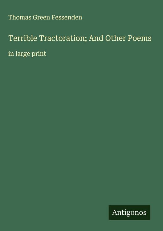 Produktbild: Terrible Tractoration; And Other Poems