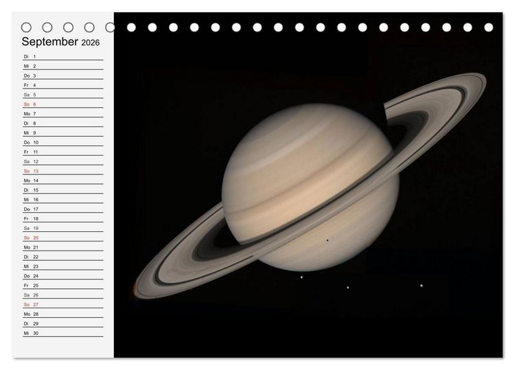 Produktbild: Sonne, Monde und Planeten (Tischkalender 2026 DIN A5 quer), CALVENDO Monatskalender