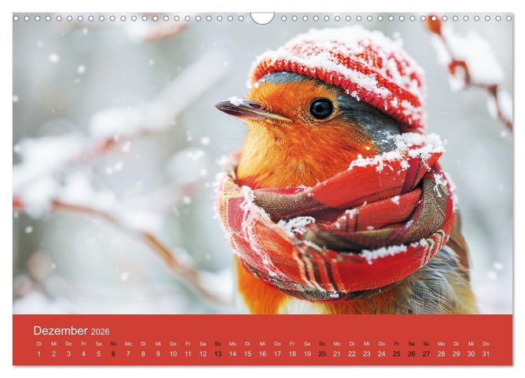 Produktbild: Niedliche V&ouml;gel! Trendige Schnabelstars erobern die Modewelt (Wandkalender 2026 DIN A3 quer), CALVENDO Monatskalender