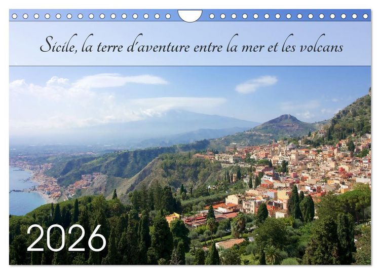 Produktbild: Sicile, la terre d'aventure entre la mer et les volcans (Calendrier mural 2026 DIN A4 vertical), CALVENDO calendrier mensuel