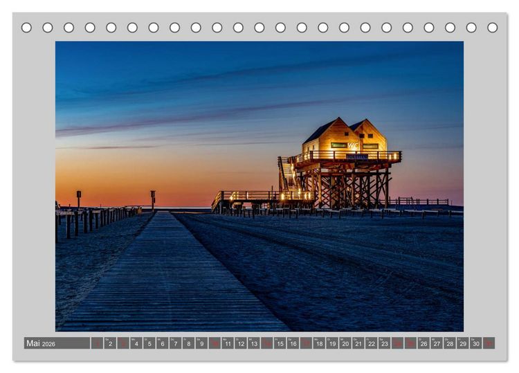 Produktbild: Zuhause am Meer (Tischkalender 2026 DIN A5 quer), CALVENDO Monatskalender