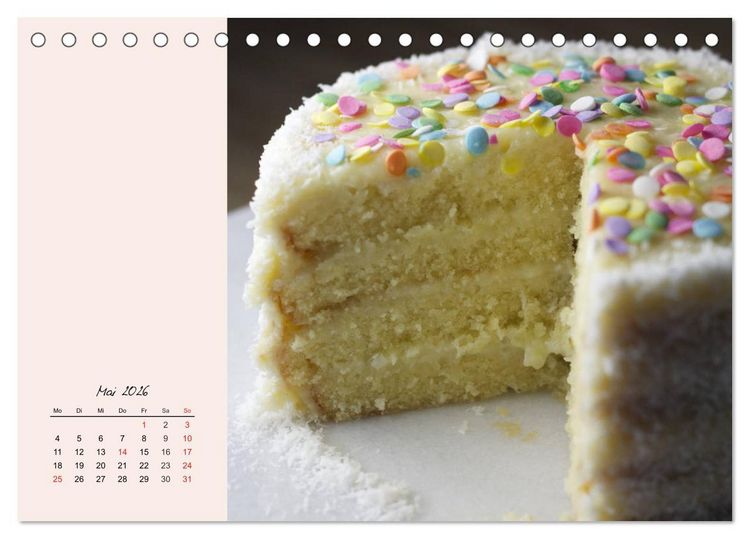 Produktbild: Bunte Torten und Cremen. Ein leckerer Augenschmaus (Tischkalender 2026 DIN A5 quer), CALVENDO Monatskalender