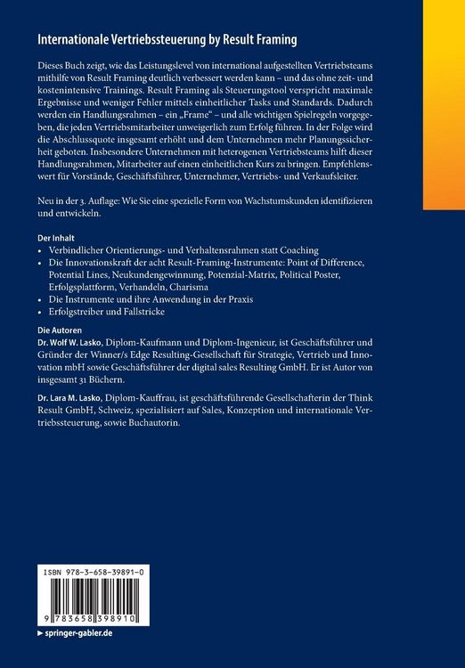 Produktbild: Internationale Vertriebssteuerung by Result Framing