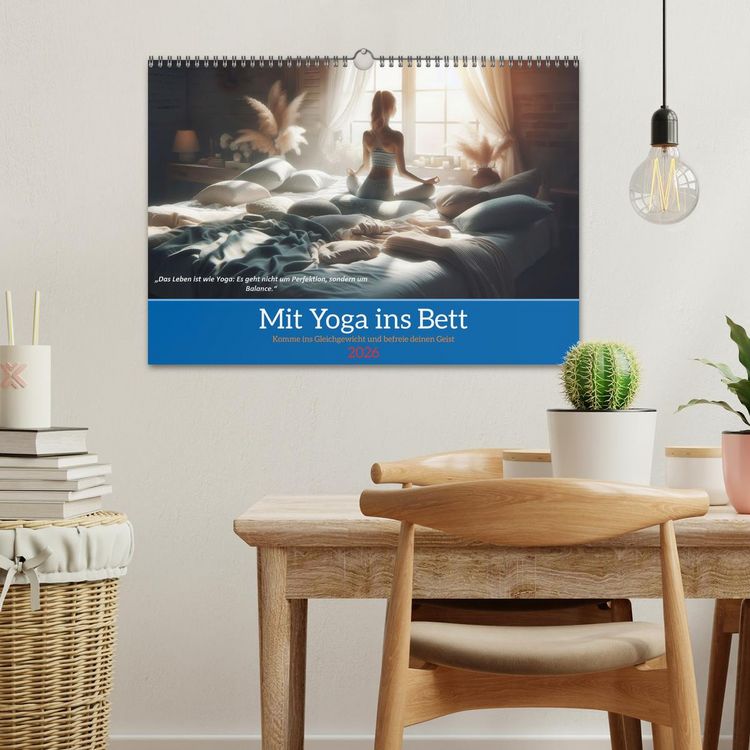Produktbild: Mit Yoga ins Bett (Wandkalender 2026 DIN A3 quer), CALVENDO Monatskalender