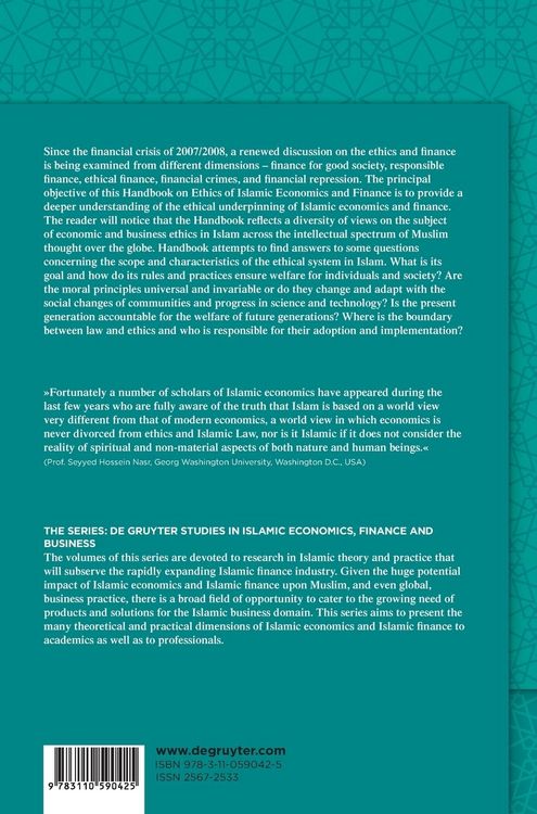 Produktbild: Handbook of Ethics of Islamic Economics and Finance