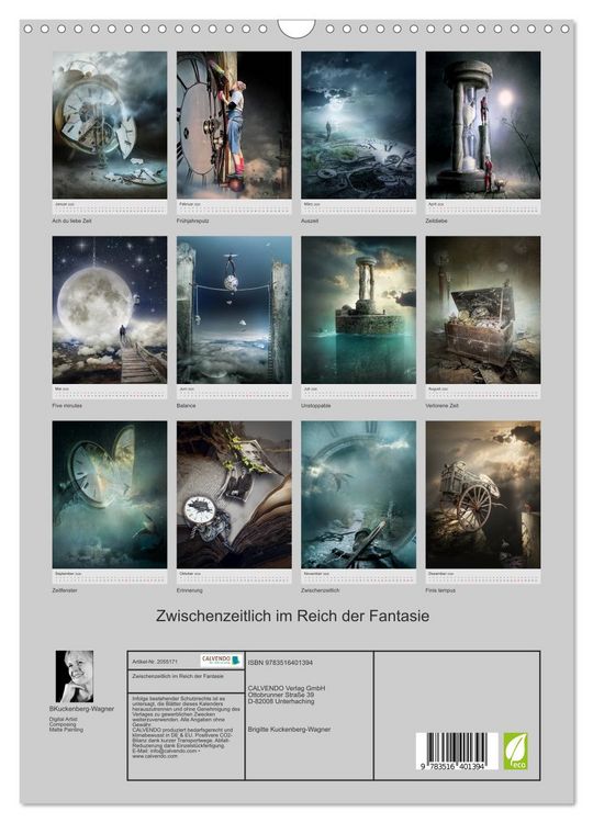 Produktbild: Zwischenzeitlich im Reich der Fantasie (Wandkalender 2026 DIN A3 hoch), CALVENDO Monatskalender