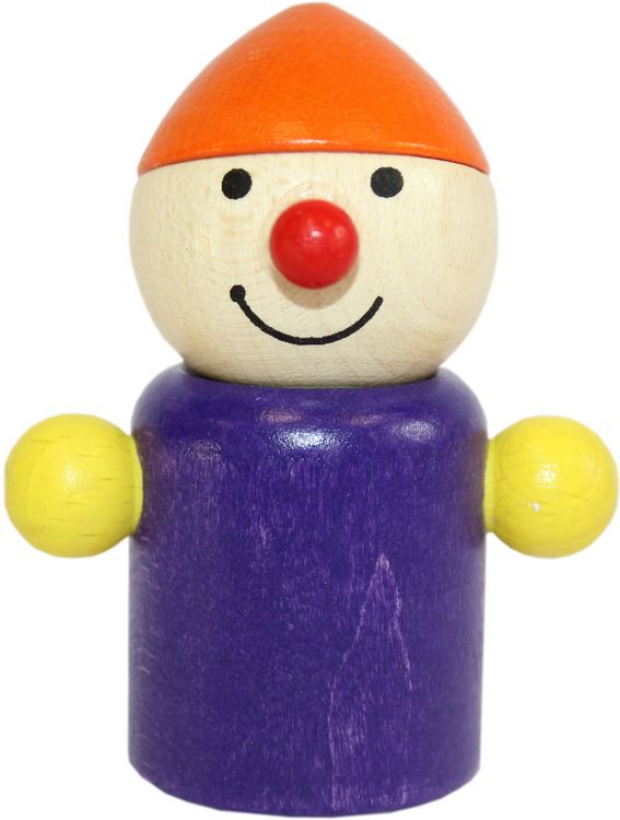 Produktbild: Pfingstweid - Wicht Susi lila/orange aus Buche, Holz Figur