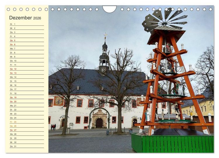Produktbild: Vom Erzgebirge bis Neuseenland - Impressionen aus Sachsen (Wandkalender 2026 DIN A4 quer), CALVENDO Monatskalender
