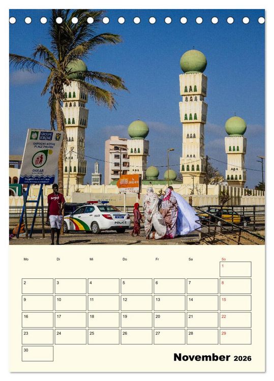 Produktbild: Lebendiges Westafrika - Mauretanien, Senegal, Guinea, Bissau (Tischkalender 2026 DIN A5 hoch), CALVENDO Monatskalender