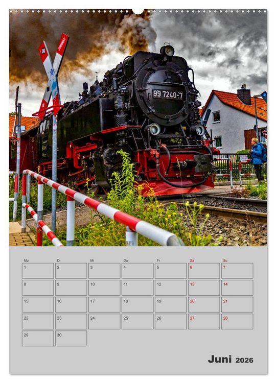 Produktbild: Brockenbahn - Terminplaner (hochwertiger Premium Wandkalender 2026 DIN A2 hoch), Kunstdruck in Hochglanz