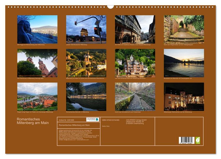 Produktbild: Romantisches Miltenberg am Main (Wandkalender 2026 DIN A2 quer), CALVENDO Monatskalender