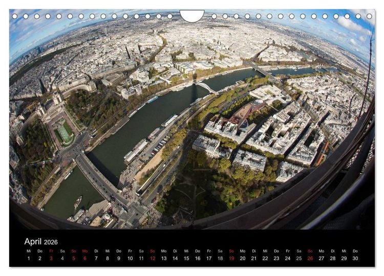 Produktbild: Eiffel Tower &ndash; Tour Eiffel &ndash; Eiffelturm &ndash; Paris 2026 (Wandkalender 2026 DIN A4 quer), CALVENDO Monatskalender