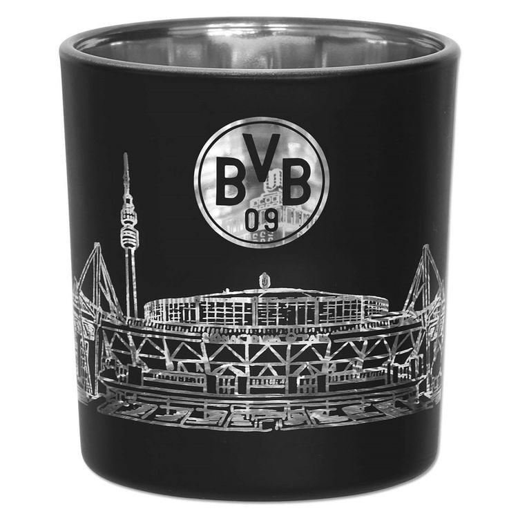 Produktbild: BVB Borussia Dortmund Windlicht, Teelicht, Glas ca. 8 cm