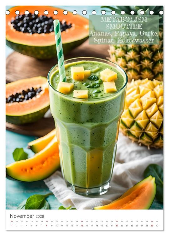 Produktbild: Vitamine im Glas - Gesunde Smoothie Kreationen (Tischkalender 2026 DIN A5 hoch), CALVENDO Monatskalender