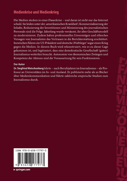 Produktbild: Medienkrise und Medienkrieg