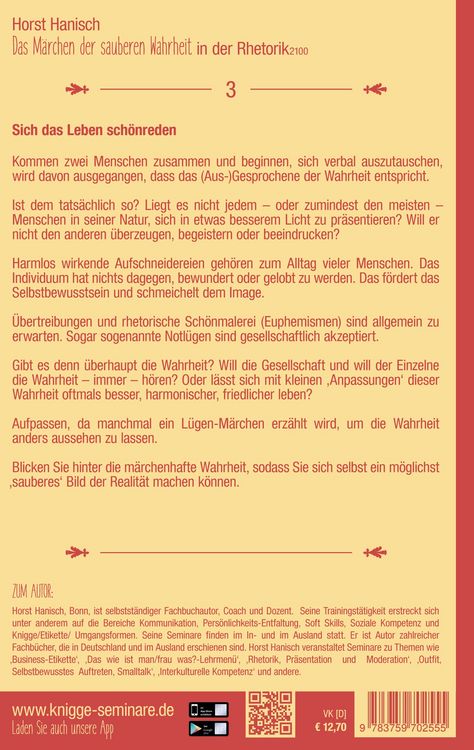 Produktbild: Das M&auml;rchen der sauberen Wahrheit in der Rhetorik 2100