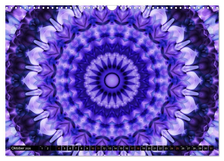 Produktbild: Energie - Mandalas, Spiritualit&auml;t durch die Farbe Lila (Wandkalender 2026 DIN A3 quer), CALVENDO Monatskalender