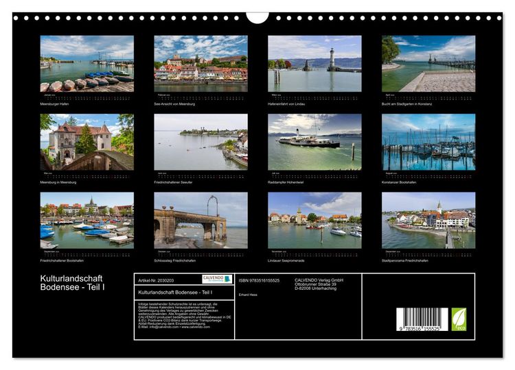 Produktbild: Kulturlandschaft Bodensee - Teil I (Wandkalender 2026 DIN A3 quer), CALVENDO Monatskalender
