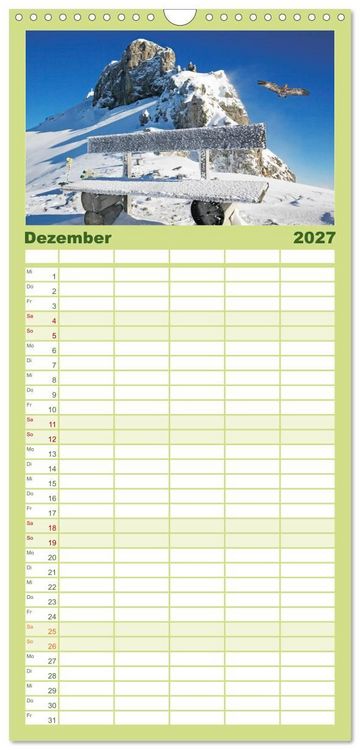 Produktbild: Familienplaner 2027 - MITTENWALD Eine Perle im Oberen Isartal mit 5 Spalten (Wandkalender, 21 x 45 cm) CALVENDO