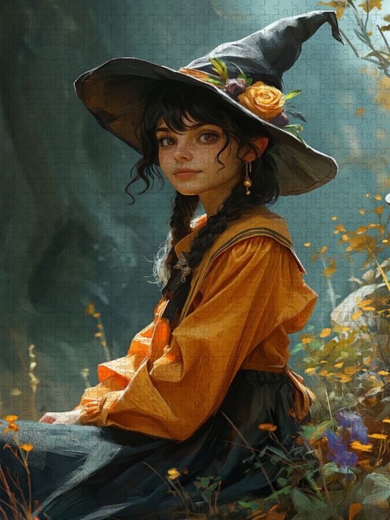 Produktbild: CALVENDO Puzzle Maienhexe im Bl&uuml;tentanz | 2000 Teile Lege-Gr&ouml;&szlig;e 90x67cm Foto-Puzzle f&uuml;r gl&uuml;ckliche Stunden