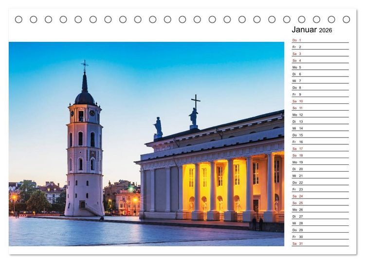 Produktbild: Entdeckungen im Baltikum (Tischkalender 2026 DIN A5 quer), CALVENDO Monatskalender