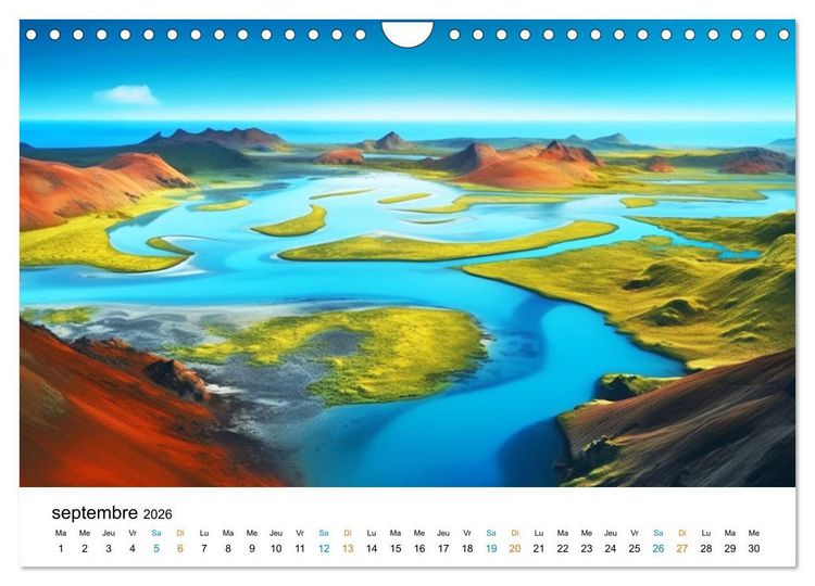 Produktbild: Paysages r&ecirc;v&eacute;s (Calendrier mural 2026 DIN A4 vertical), CALVENDO calendrier mensuel