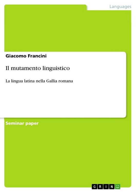 Produktbild: Il mutamento linguistico