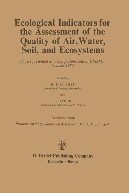 Produktbild: Ecological Indicators for the Assessment of the Quality of Air, Water, Soil, and Ecosystems