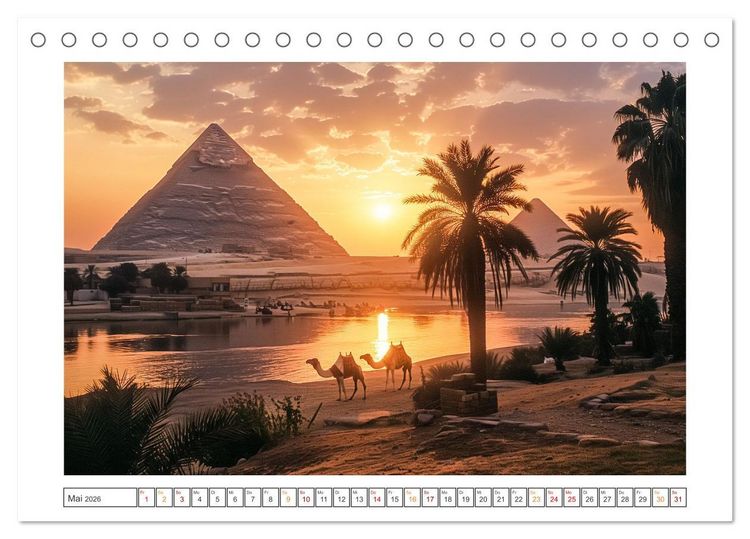Produktbild: Im Schatten der Pyramiden (Tischkalender 2026 DIN A5 quer), CALVENDO Monatskalender