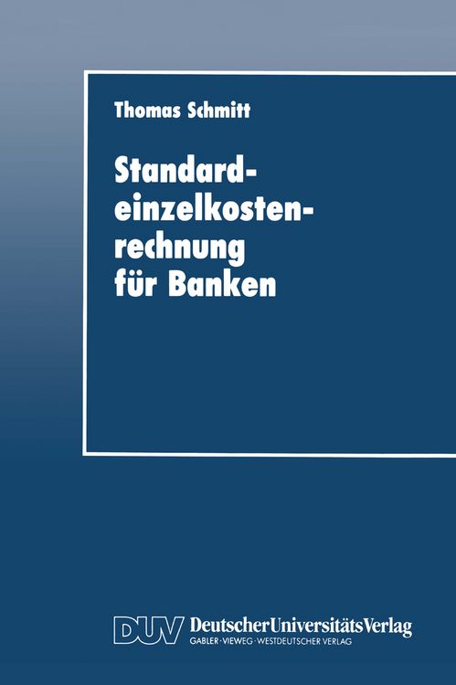 Produktbild: Standardeinzelkostenrechnung f&uuml;r Banken