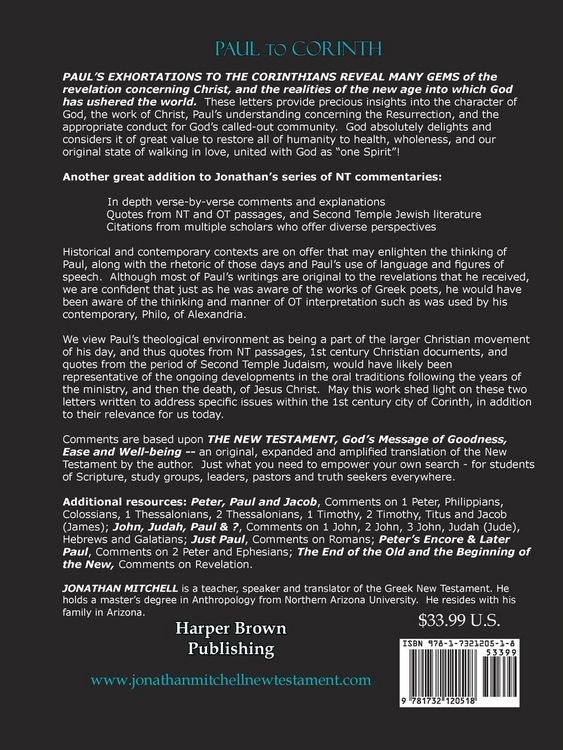 Produktbild: Paul to Corinth, Comments on First Corinthians and Second Corinthians