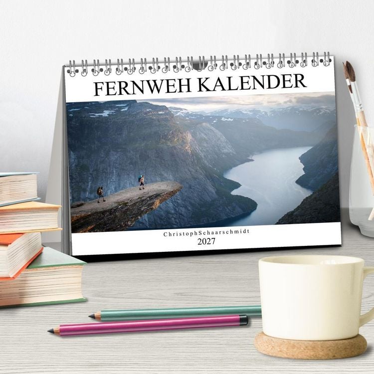 Produktbild: Fernweh Kalender (Tischkalender 2027 DIN A5 quer), CALVENDO Monatskalender