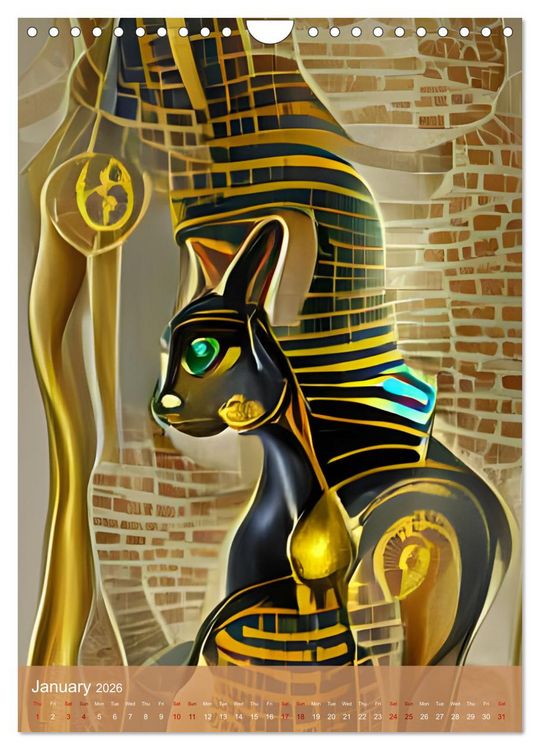 Produktbild: Ancient Egypt - Digital Artwork created by Artificial Intelligence (Wall Calendar 2026 DIN A4 portrait), CALVENDO 12 Month Wall Calendar