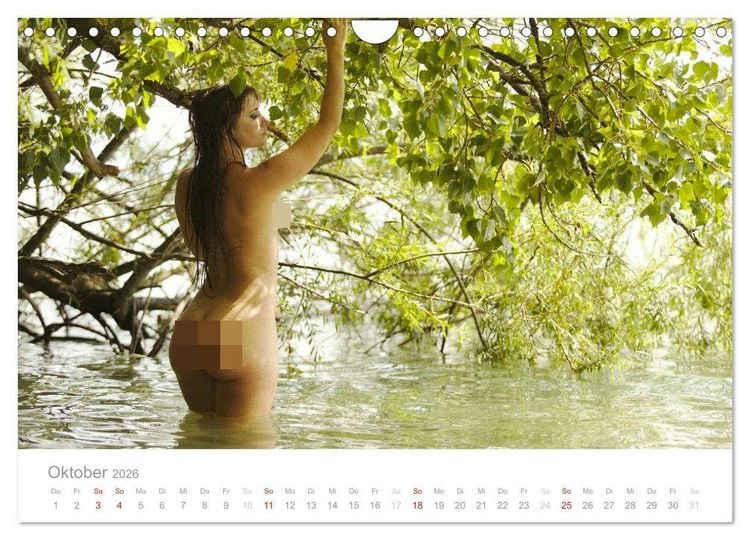Produktbild: Wasser und Nymphen - Akt am Wasser (Wandkalender 2026 DIN A4 quer), CALVENDO Monatskalender