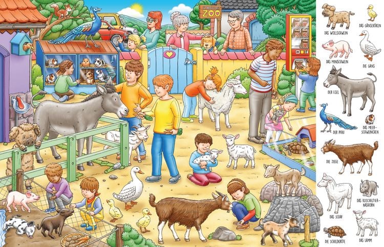 Produktbild: Erste W&ouml;rter Wimmelbuch Tiere