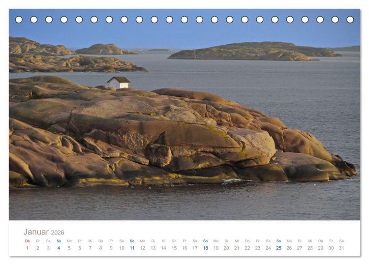 Produktbild: Bohusl&auml;n - Idyllische Sch&auml;renlandschaft an Schwedens Westk&uuml;ste (Tischkalender 2026 DIN A5 quer), CALVENDO Monatskalender